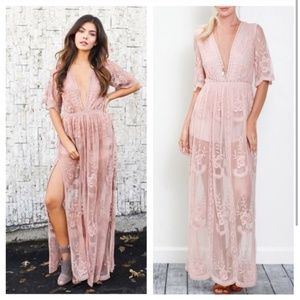 Lace maxi dress